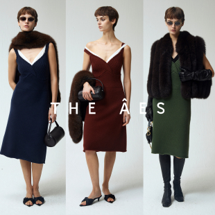 安上THE AES｜古典雅致之巅MIU千金矜贵彰显重磅羊毛针织连衣裙