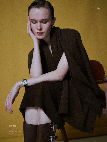 安上休闲复古老钱牦牛绒套装