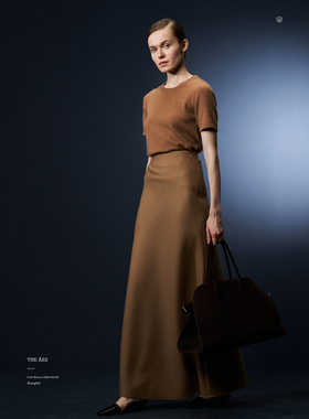 安上THE AES四季版鱼尾质感羊毛半裙妖娆多姿 锦上添花的绝色身姿