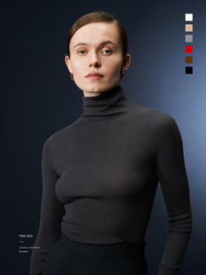 安上THE AES 丝羊绒丝滑触感she华 针织衫 如肌如凝脂的 柔滑如绸