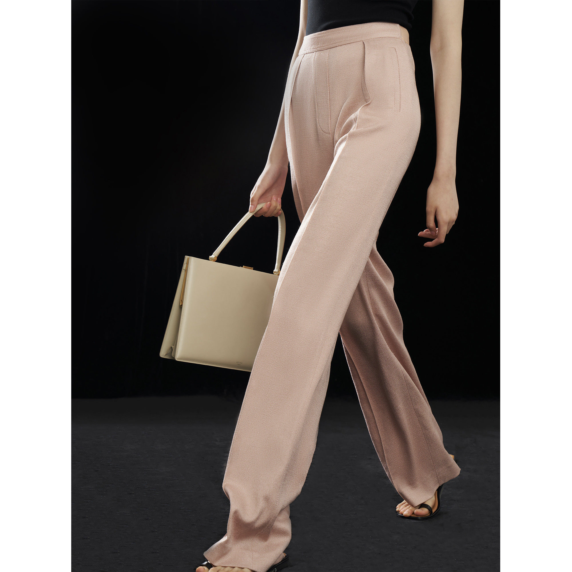 安上the aes诗意醋酸粗粝感肌理 优雅派头十足直筒显瘦阔腿裤长裤