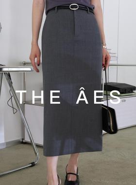 安上THE AES｜摩登ROW风万搭极简智性低调精致时髦显瘦羊毛半身裙