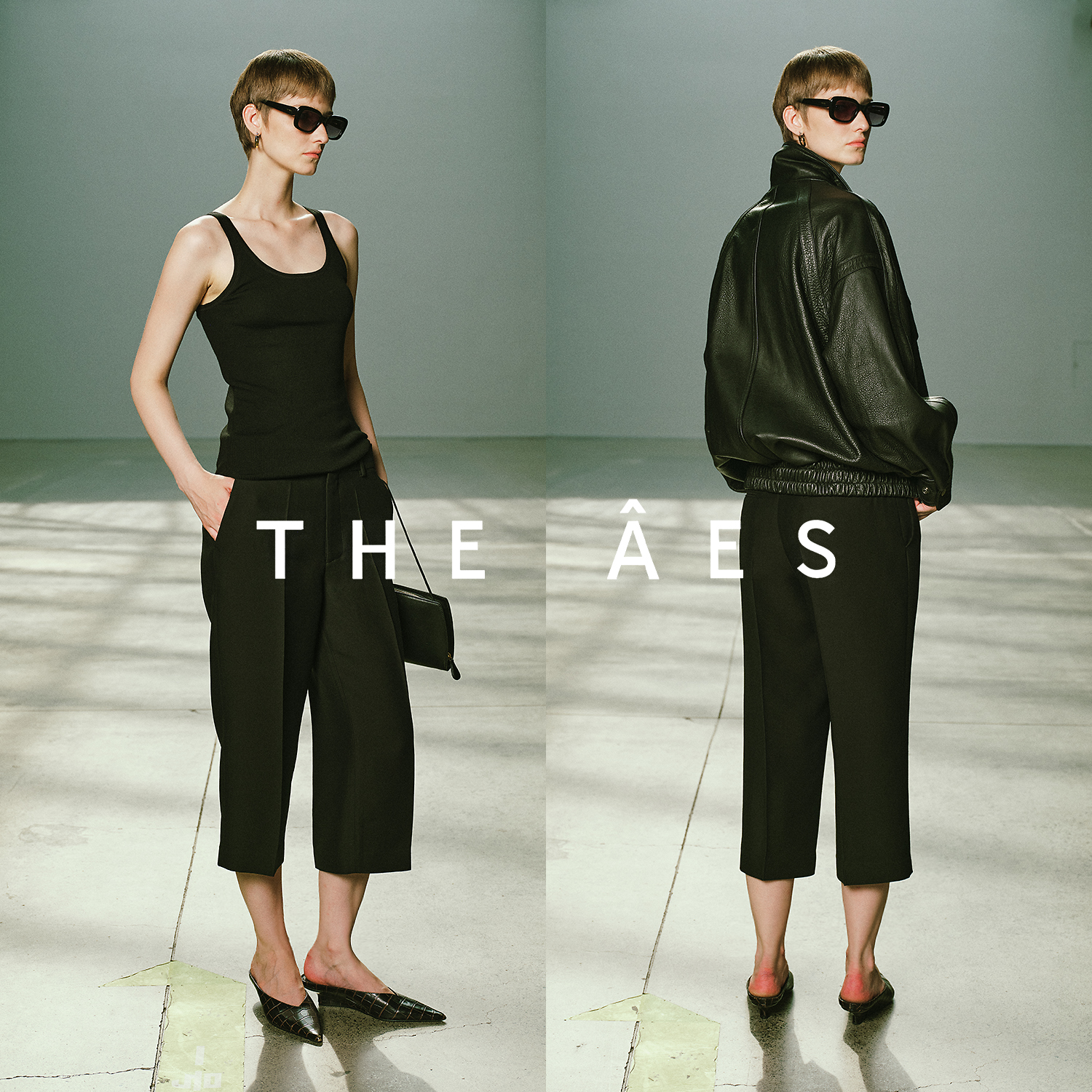 安上THE AES｜90年代时髦千禧优雅 重磅52姆米真丝羊毛capri裤