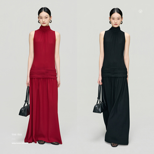 显瘦立领连衣裙 圣洁优雅光影立裁工艺 安上THE AES｜古典东方