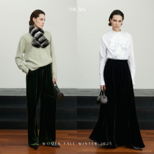安上THE AES｜丝光轻抚 经典桑蚕丝奢润旖旎 真丝丝绒半裙阔腿裤