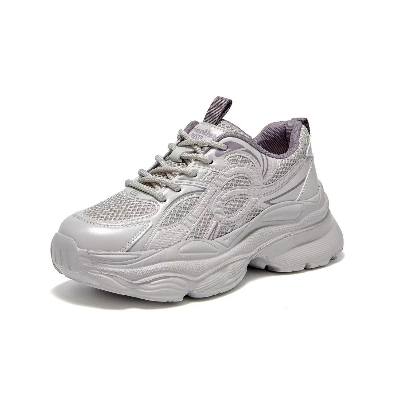 大东老爹鞋女2025春季新款厚底增高休闲运动鞋百搭透气网面跑步鞋