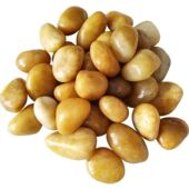 天然黄色鹅卵石抛光雨花石水培花卉鱼缸装 饰园林铺路景设计风水石