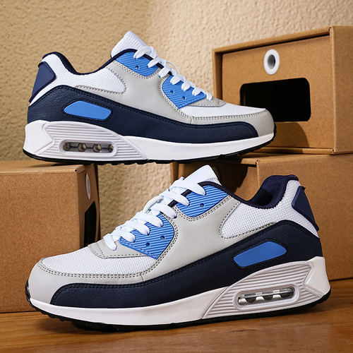 46大码男鞋新款AIRMAX90气垫跑步鞋45青少年增高网面透气运动鞋47