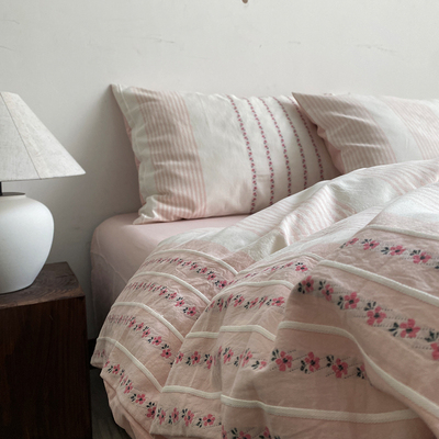 ins全棉水洗棉提花四件套裸睡