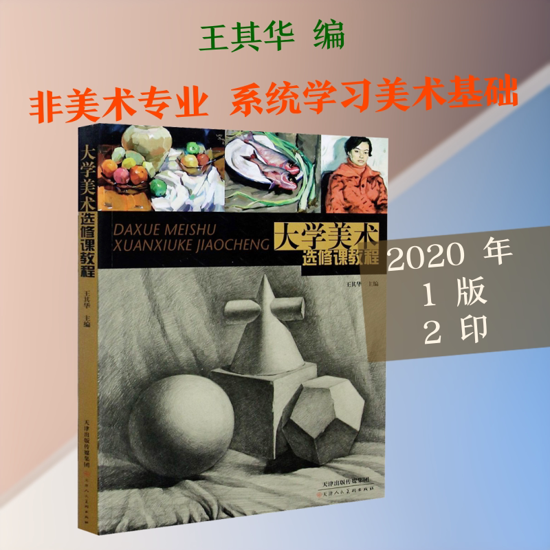 大学美术选修课教程 天津人民美术出版社 王其华 编 文轩书籍
