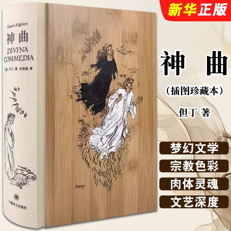 正版神曲 插图珍藏本 但丁著 朱维基译 上海译文出版社 中世纪文学极高成就 经典诗体译本达达主义大师乔治格罗茨插画专色精印书