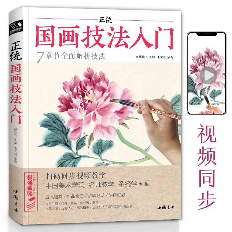 正版正统国画技法入门 7章节全面解析技法 附扫码同步视频教学 杨建飞 梅兰竹菊花卉蔬果动物花鸟水墨画国画初学临摹范本教材书籍属于什么档次？