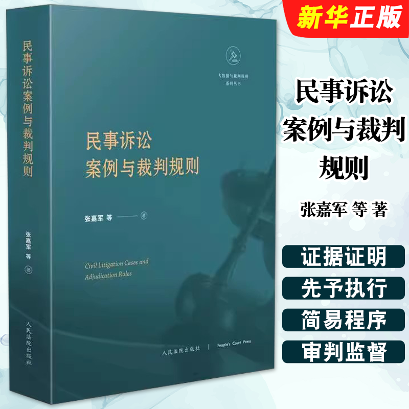 正版民事诉讼案例与裁判规则 大数据与裁判规则系列丛书 人民法院出版社 张嘉军 法官律师法学生法律实务工具参考教材教程书