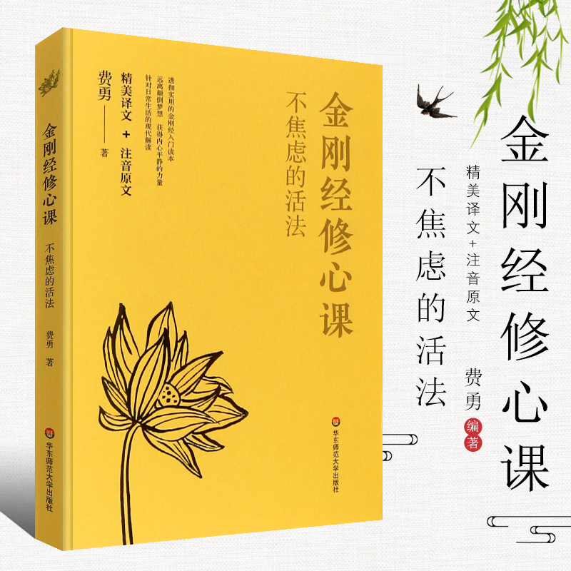 正版金刚经修心课 不焦虑的活法 陈坤力荐 心灵疗愈励志经典书 华东师范大学出版社 费勇作品 金刚经入门读物书