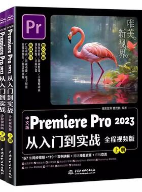 正版全套2册  中文版PremierePro2023从入门到实战 全程视频版上下册 中国水利水电出版社 Premiere Pro 2023基础教材教程书籍