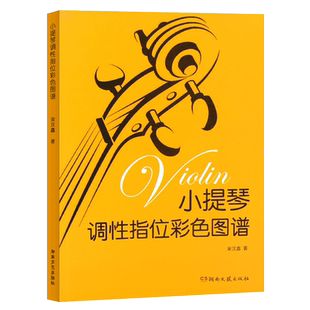 正版小提琴调性指位彩色图谱 小提琴初学入门乐理知识基础教材教程书乐谱 湖南文艺 宋汉鑫 小提琴的调性指位大全音阶琶音书