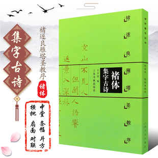 正版褚体集字古诗 褚遂良雁塔圣教序 中国古诗集字系列 楷书毛笔书法字帖临摹入门基础训练教程 上海书画 楷书毛笔字帖培训教材