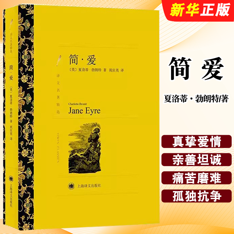 正版简爱 夏洛蒂勃朗特著 祝庆英译 上海译文出版社  世界文学名著 译文名著精选 英国经典小说 另著雪莉 维莱特书籍