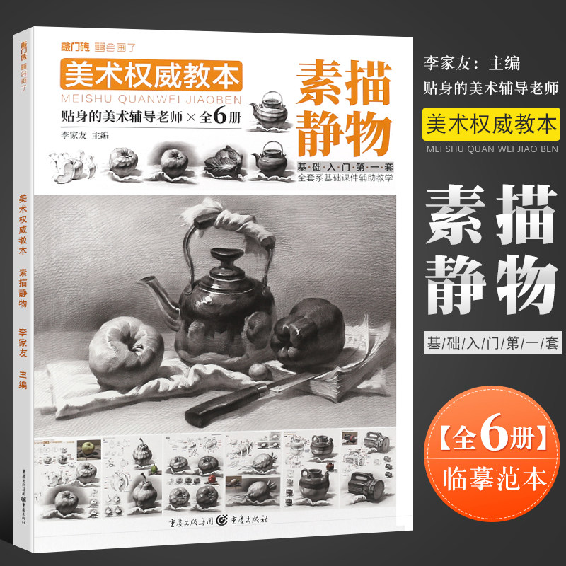 正版美术权威教本 素描静物 2021敲门砖李家友单个组合静物完整范画临摹范本素材 重庆亿卷 美术基础入门教材绘画教程素描画册书籍