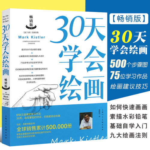 正版30天学会绘画学画画