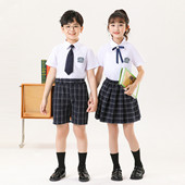 英伦学院风儿童班服合唱演出服幼儿园园服 短袖 小学生校服套装 夏季