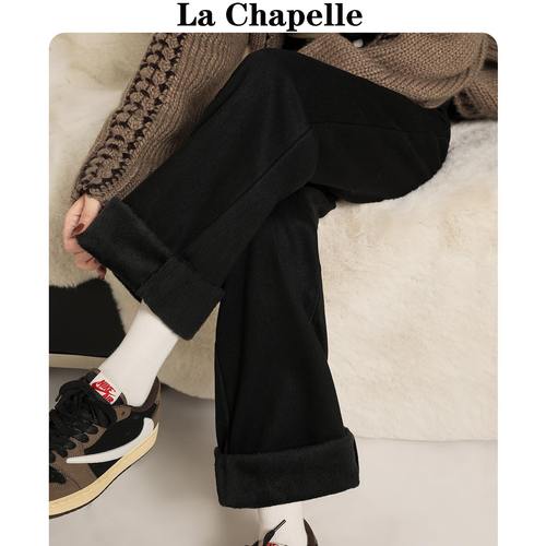 红记高腰直筒牛仔裤女