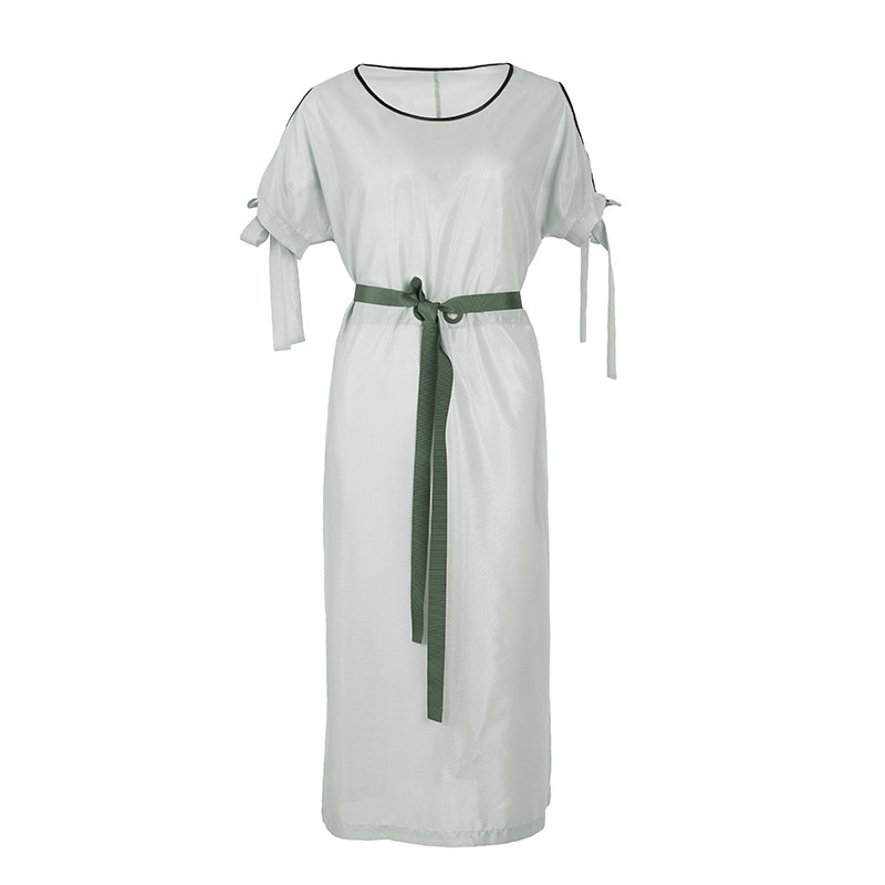 【设计师系列】夏女装轻薄透气短袖T恤雪纺连衣裙LC07130853