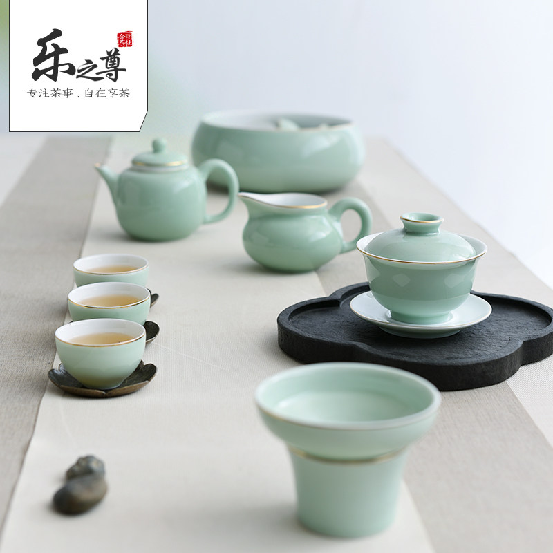 功夫茶具套装家用陶瓷公道杯茶杯茶洗盖碗茶壶办公室整套泡茶器具在类目 餐饮具, 茶具, 功夫茶具中 - 来自Buy2taobao.com提供专业的淘宝代购服务