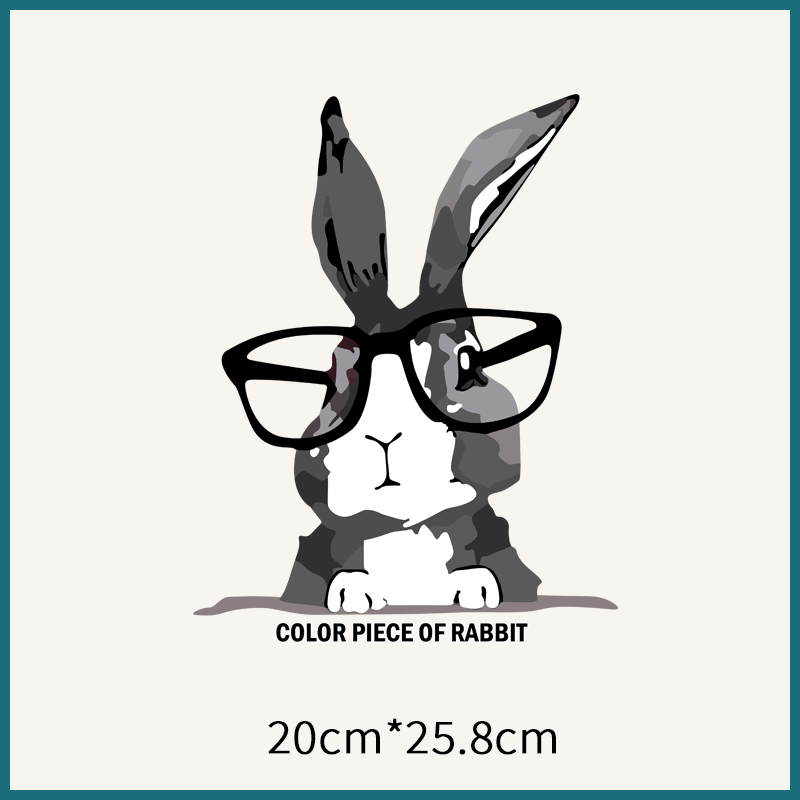 新款萌眼镜兔子男女T恤卫衣服装