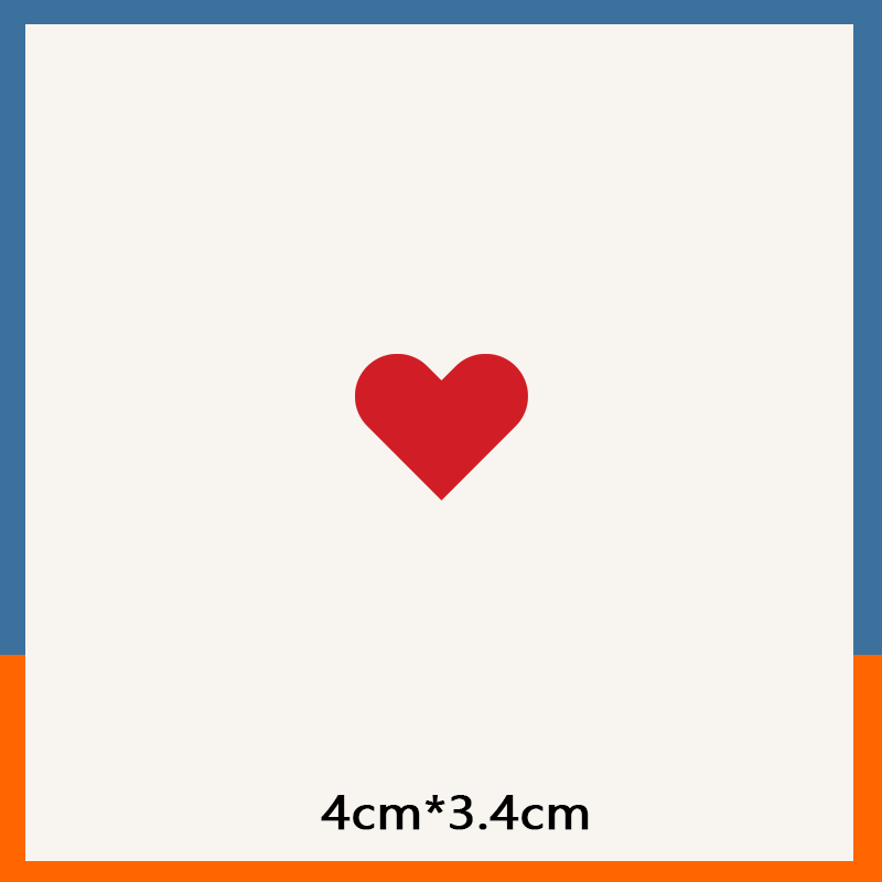 小红心情侣衣服装饰胶印布贴热转印烫印A级过粉柯式烫画印花小标