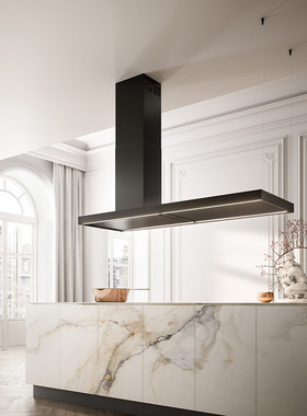 意大利进口falmec方美柯Elle亚光黑180cm欧式中岛油烟机ELLE