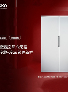 欧洲ASKO雅士高风冷无霜冰箱冷藏冷冻632L对开门FN23841S+R23841S