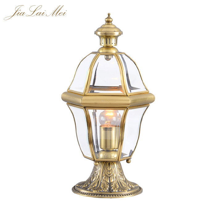 铜灯 花园别墅欧式草坪灯 草地灯庭院灯户外灯立柱灯具 室外灯饰