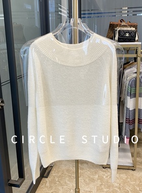 奢柔轻盈 自带氛围感一字肩气质女人味显瘦毛衣女 软糯羊毛针织衫