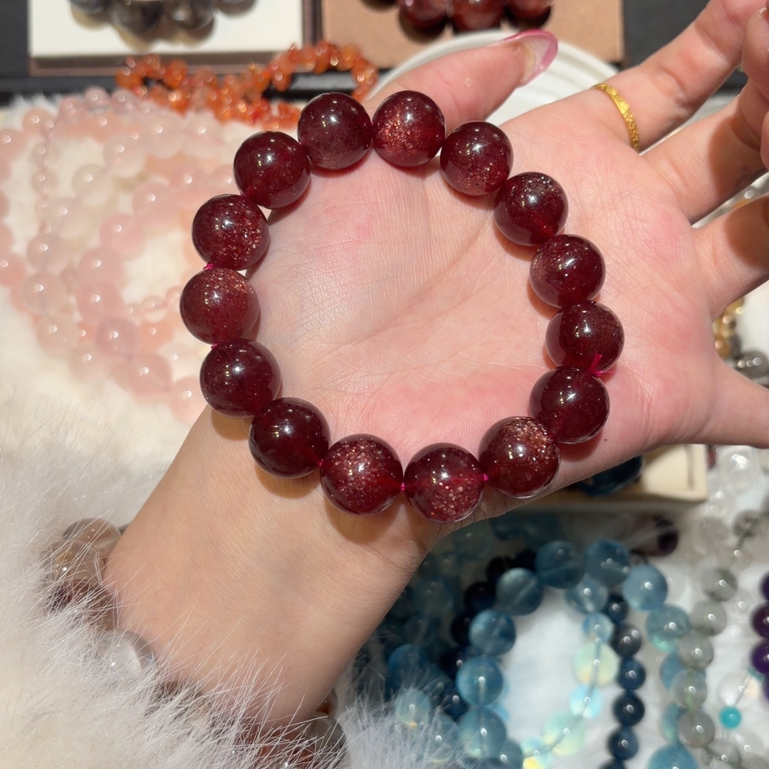 毕业级车厘子草莓晶双面星光爆闪正缘桃花手串,饰品/流行首饰/时尚饰品新,手饰/手串,淘宝优惠券,粉丝福利购,淘宝优惠卷