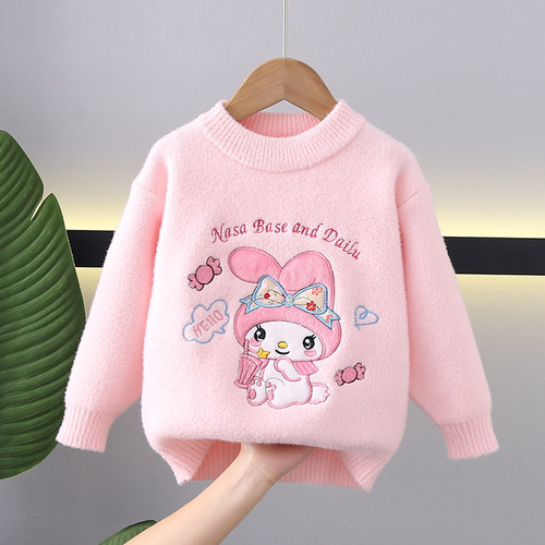 女童毛衣秋冬季加厚冬款针织衫