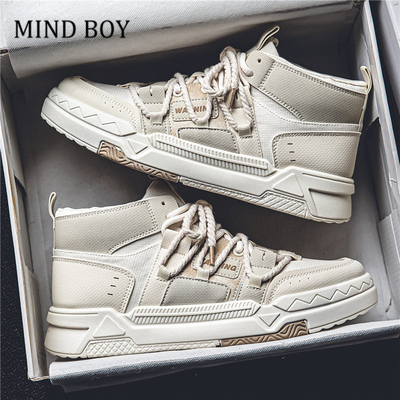 MIND BOY2025新款男鞋高品质休闲男鞋厚底高帮韩版潮流运动板鞋男