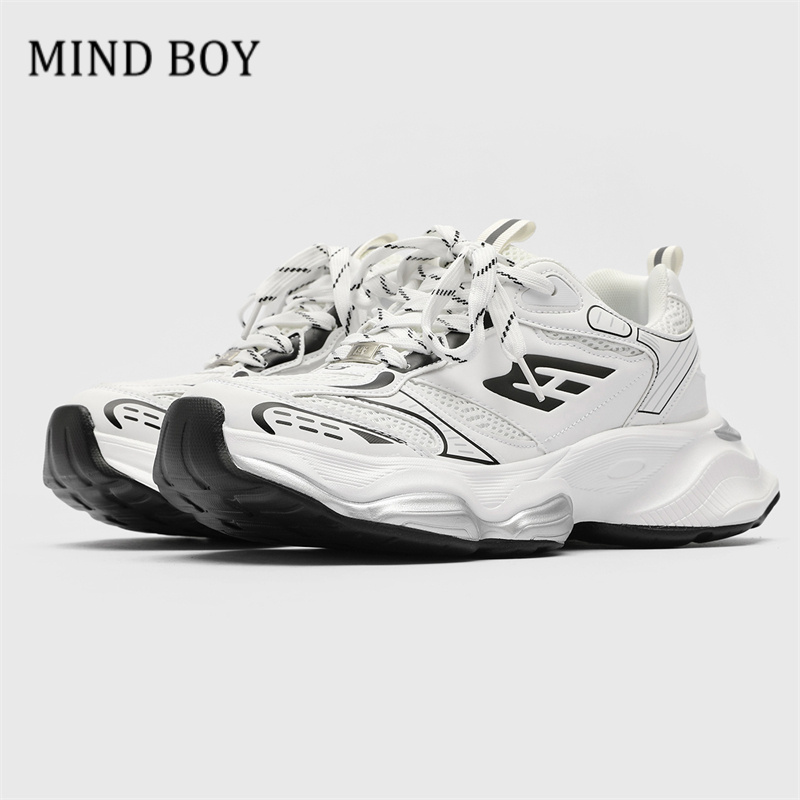 MINDBOY2025新款透气厚底老爹鞋