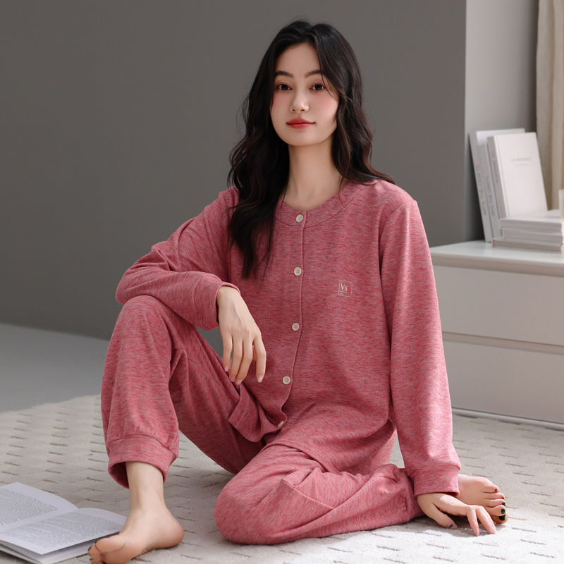 德绒睡衣女士秋冬季加绒保暖自发热可外穿开衫新款春秋家居服套装