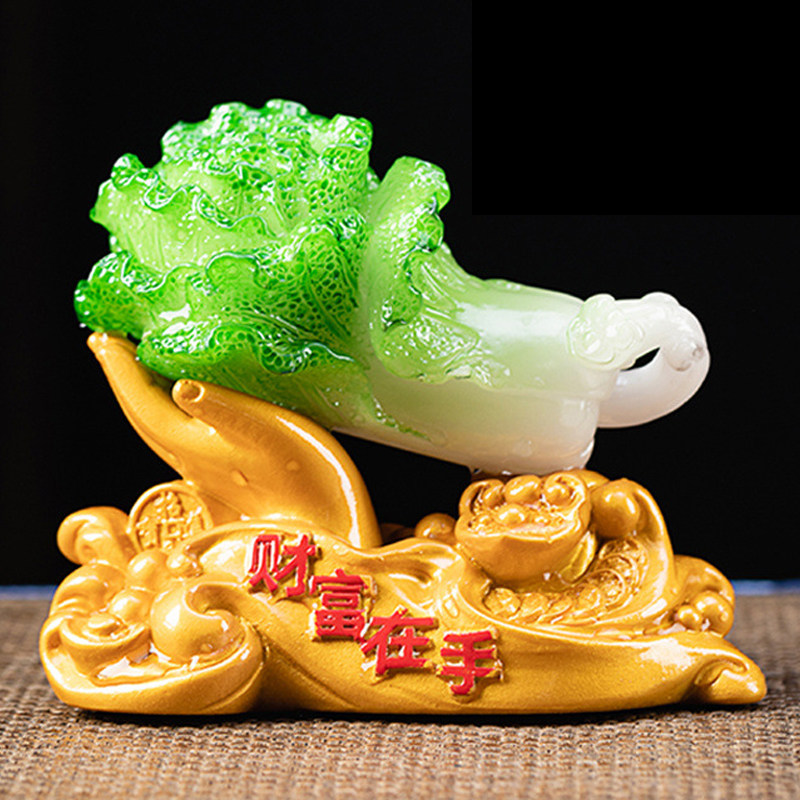 白菜变色茶宠百财如意生肖龙茶玩