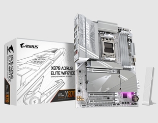 技嘉x870 aorus elite wifi7 ice冰雕主板am5支持7800x 9950xcpu