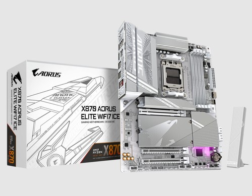 技嘉x870 aorus elite wifi7 ice冰雕主板am5支持7800x 9950xcpu