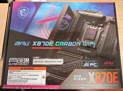 微星X870E CARBON WIFI暗黑主板AM5支持7800x 9800x3d 97950xcpu