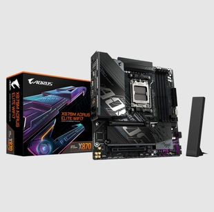 技嘉x870m aorus elite wifi7小雕主板am5支持7800x3d 9950xcpu