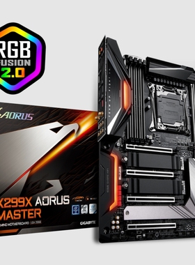 技嘉X299X AORUS MASTER主板2066支持i77800xi9 9900x10980xcpu