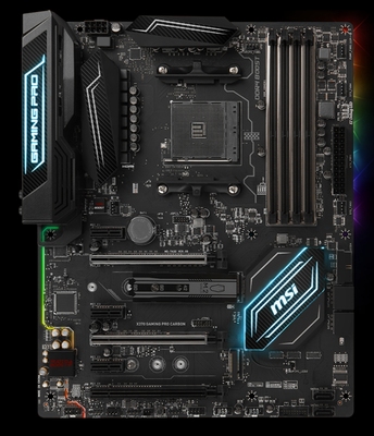 微星x370 gaming pro carbon主板am4支持1700 2700 3800 5950xcpu