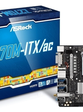 华擎Z270M-ITX/ac主板1151支持6400 6500 6600 6700 7700kcpu包邮