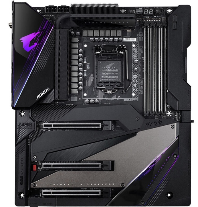 技嘉z490 aorus xtreme1200台式机大雕主板支持i910900kfcpu雷电3