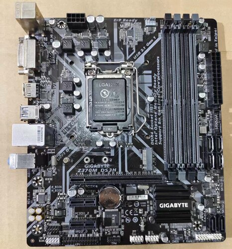 技嘉z370m ds3h主板1151针支持8600 8700 9900kfcpu处理器