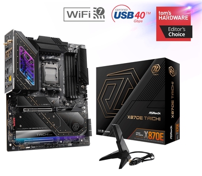 华擎x870e taichi太极主板am5支持7800x3d 9700x 9950xcpu处理器